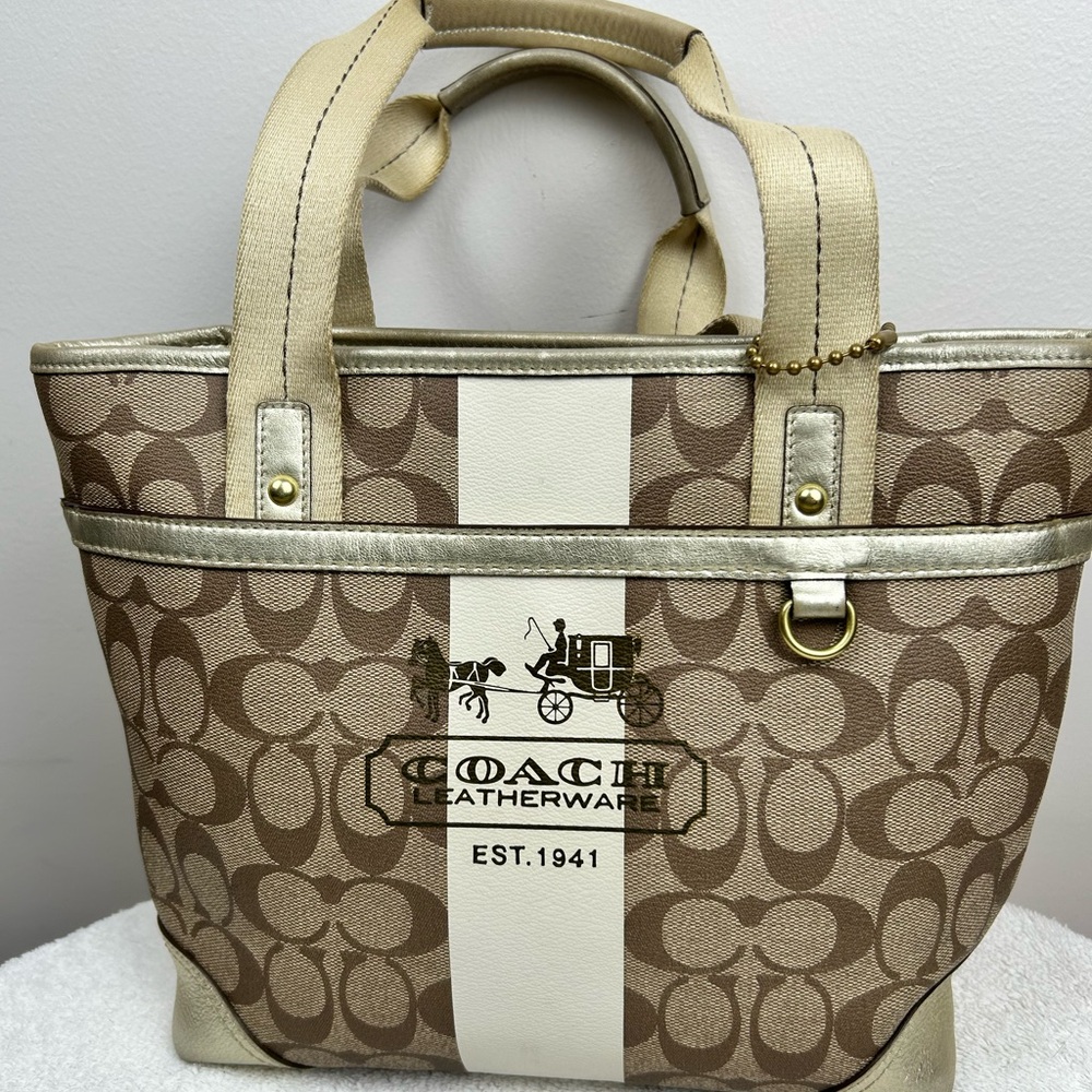 Coach Signature Heritage Tote